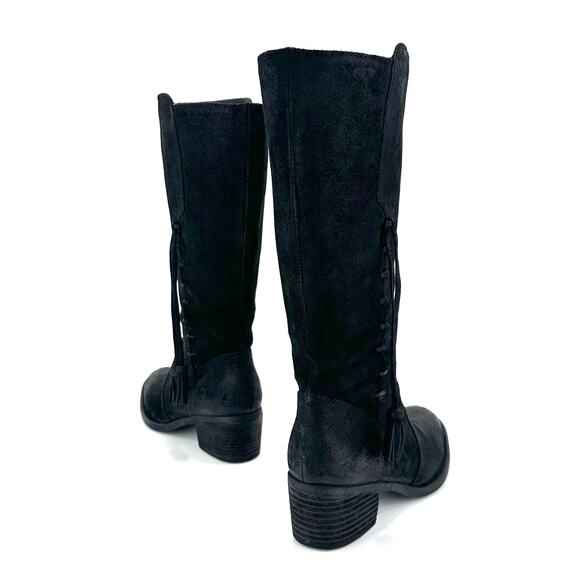 Born Women Mid-Calf Riding/Western Boot Size 9M Black Leather Knee-High Bootie - Picture 12 of 13